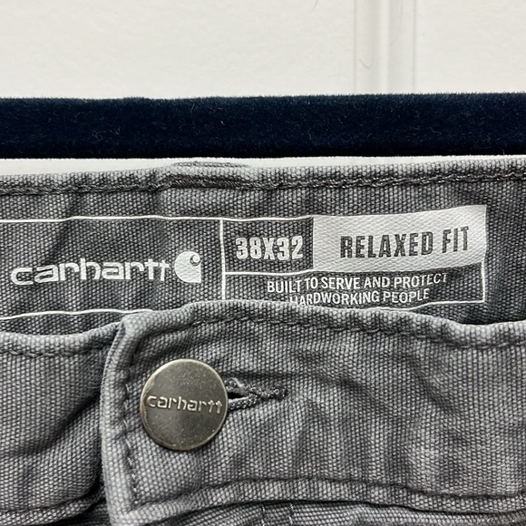 Carhartt Men's Grey Relaxed Fit Trousers - 38 x 32‎ - Picture 2 of 3